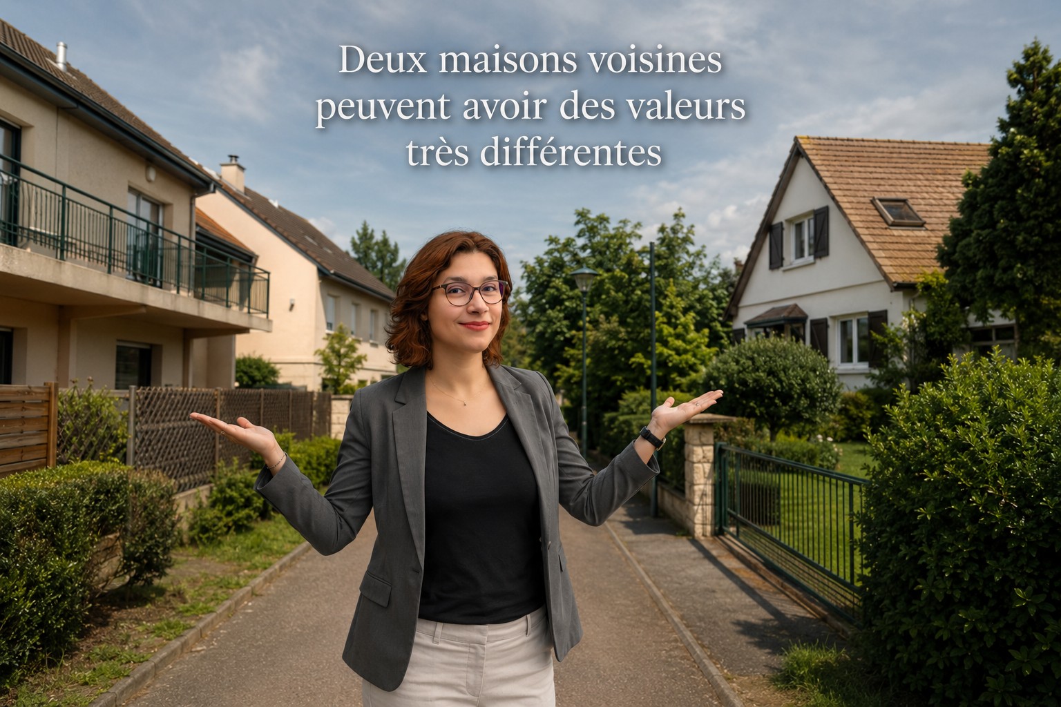 Deux maisons voisines peuvent avoir des valeurs très différentes — quartier Luzard – Pablo Picasso à Champs-sur-Marne